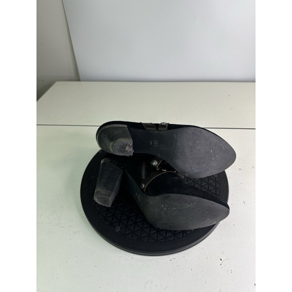 Mia Limited Edition Black Leather Studded Jeweled Ankle Boots Women’s Size 9M - Picture 2 of 10